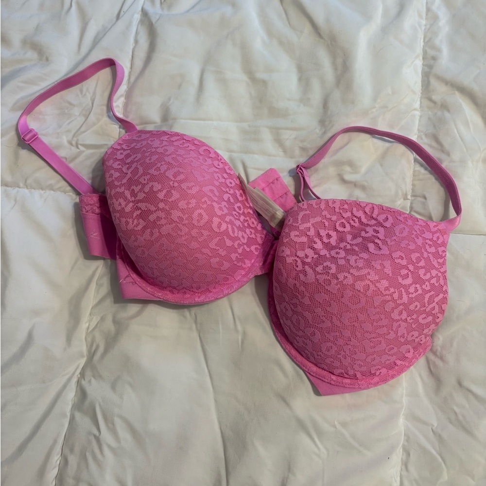 PINK Victoria's Secret Bright Pink Lace Bra
